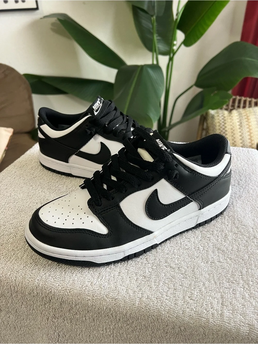 Nike Men's Black and White Low-Top Sneakers